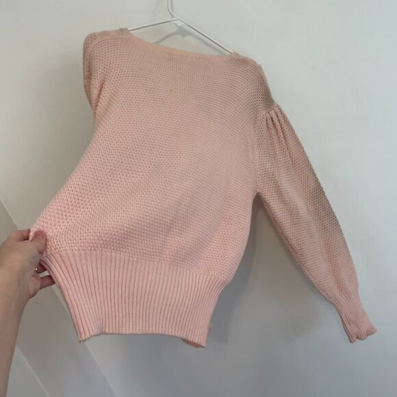 VINTAGE VTG ALBEE Light Baby Pink Pastel Embroidered Cottagecore Grandma Sweater - Picture 15 of 16